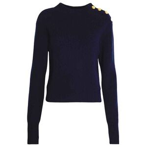 Rag & Bone Midnight Blue Sweater with Gold Buttons